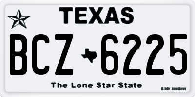 TX license plate BCZ6225