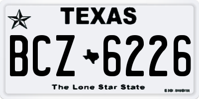 TX license plate BCZ6226