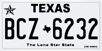 TX license plate BCZ6232