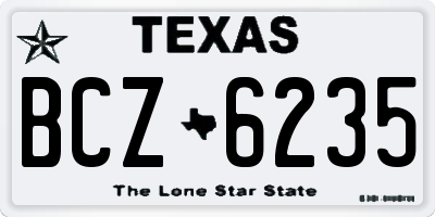 TX license plate BCZ6235