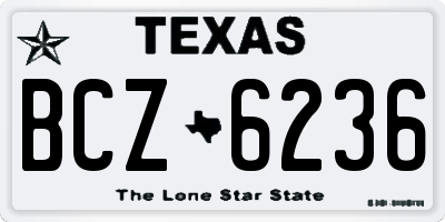 TX license plate BCZ6236