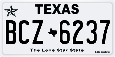 TX license plate BCZ6237