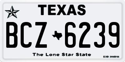 TX license plate BCZ6239
