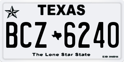 TX license plate BCZ6240