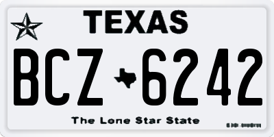 TX license plate BCZ6242