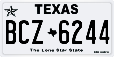 TX license plate BCZ6244