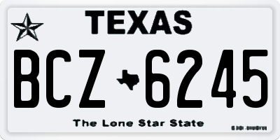 TX license plate BCZ6245