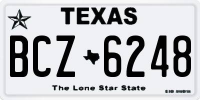 TX license plate BCZ6248