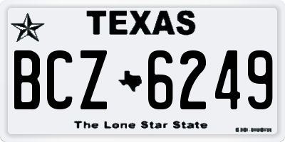 TX license plate BCZ6249