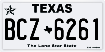 TX license plate BCZ6261