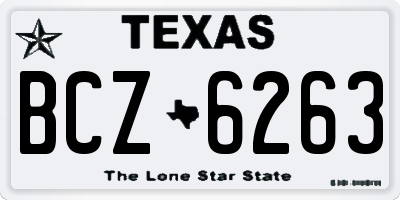 TX license plate BCZ6263