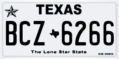 TX license plate BCZ6266