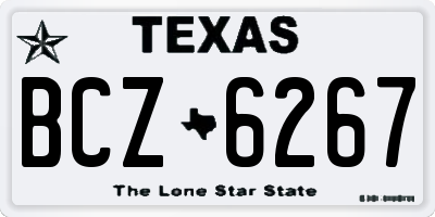 TX license plate BCZ6267