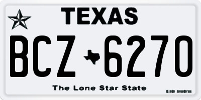 TX license plate BCZ6270