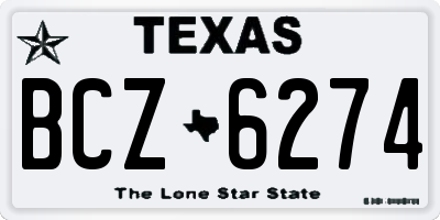 TX license plate BCZ6274