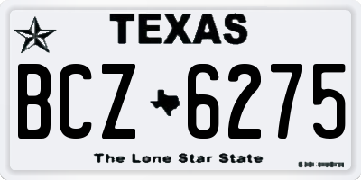 TX license plate BCZ6275
