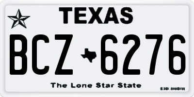 TX license plate BCZ6276