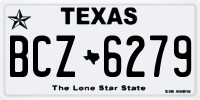 TX license plate BCZ6279