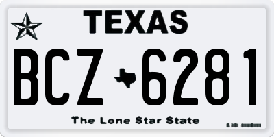 TX license plate BCZ6281