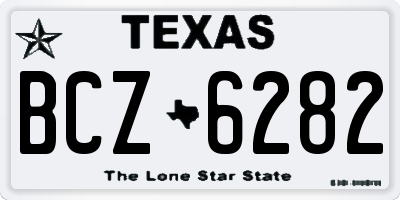 TX license plate BCZ6282