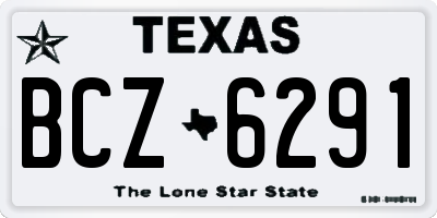 TX license plate BCZ6291