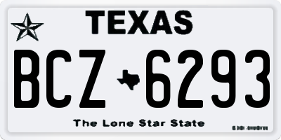 TX license plate BCZ6293