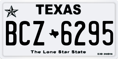 TX license plate BCZ6295