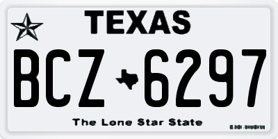 TX license plate BCZ6297