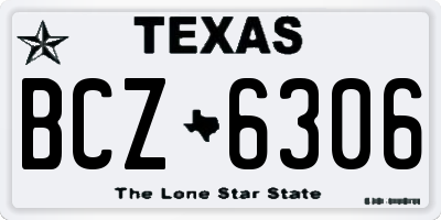 TX license plate BCZ6306