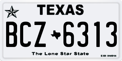 TX license plate BCZ6313