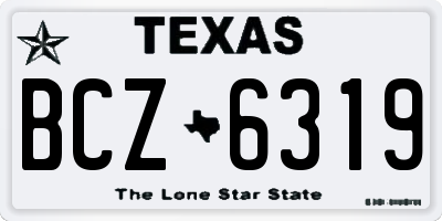 TX license plate BCZ6319