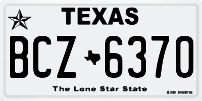 TX license plate BCZ6370