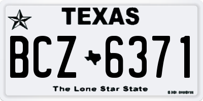 TX license plate BCZ6371