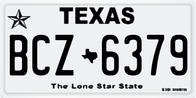 TX license plate BCZ6379
