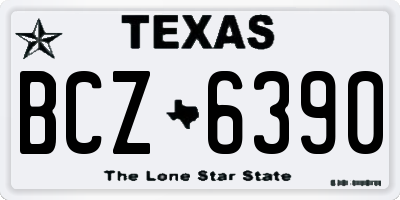 TX license plate BCZ6390