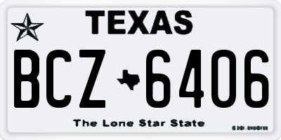 TX license plate BCZ6406