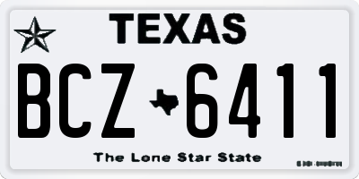 TX license plate BCZ6411