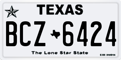 TX license plate BCZ6424