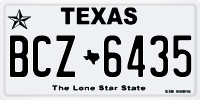 TX license plate BCZ6435