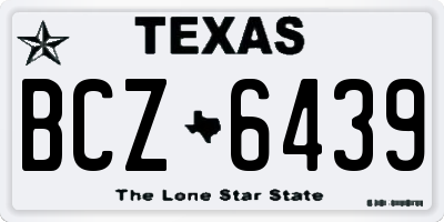 TX license plate BCZ6439