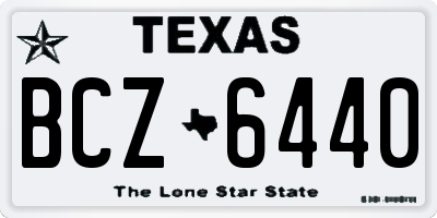 TX license plate BCZ6440