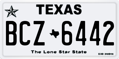 TX license plate BCZ6442