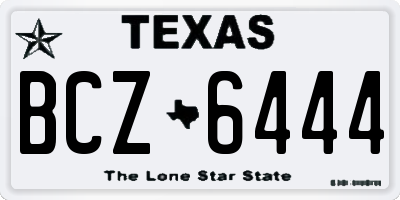 TX license plate BCZ6444