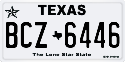TX license plate BCZ6446