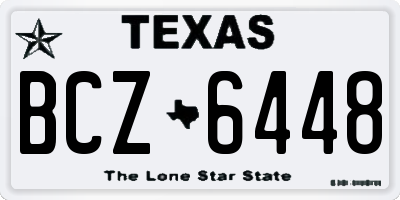 TX license plate BCZ6448