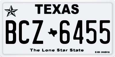 TX license plate BCZ6455