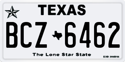 TX license plate BCZ6462