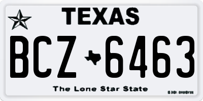 TX license plate BCZ6463