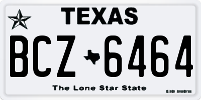 TX license plate BCZ6464