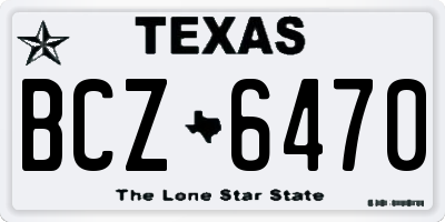 TX license plate BCZ6470